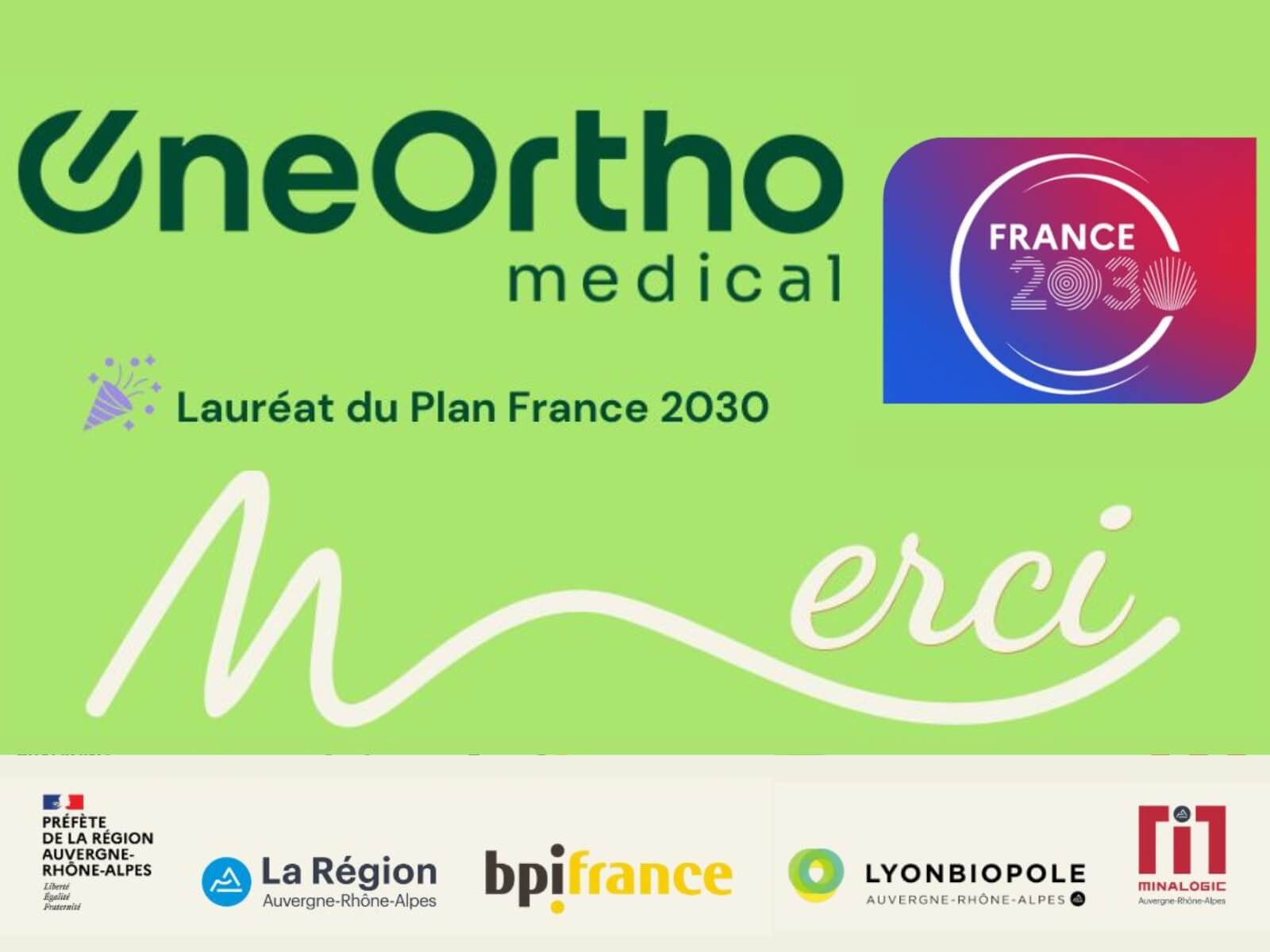 OneOrtho : lauréat du plan France 2030 pour accélérer le développement de ses solutions en chirurgie digitale